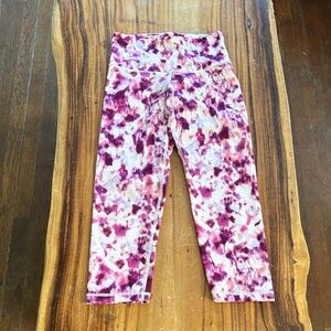 Old Navy Pink and Purple Tie-Dye Leggings